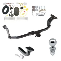 Trailer Tow Hitch For 11-16 Hyundai Elantra Sedan & Coupe Complete Package w/ Wiring Draw Bar and 2" Ball