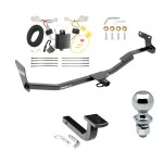Trailer Tow Hitch For 14-18 KIA Forte Sedan Complete Package w/ Wiring Draw Bar and 2" Ball
