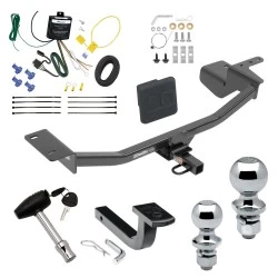 Trailer Tow Hitch For 10-14 Volkswagen GTI All Models Deluxe Package Wiring 2" and 1-7/8" Ball and Lock