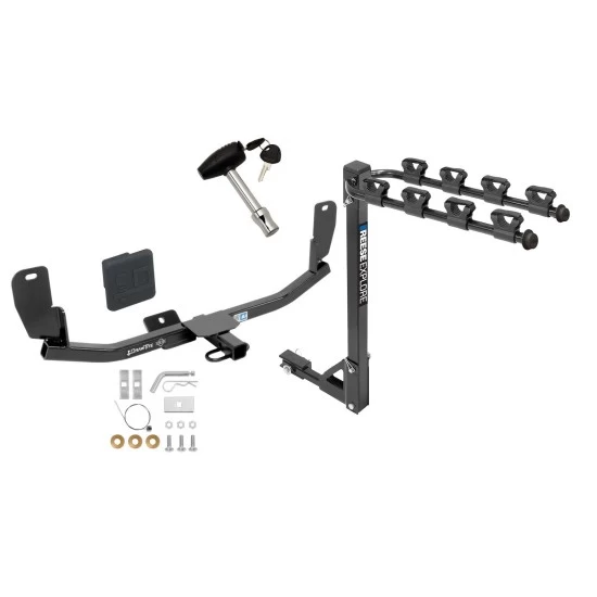 Custom Fit Trailer Hitch4 Bike Carrier Security Lock Pin Rubber Hitch Plug Cover Installation Hardware Installation Instructions 24905 1393100G 580407 2211 Draw-Tite Trailer Tow Hitch 4 Bike Rack 13-21 Hyundai Elantra GT Except Korean Manufactured Vehic Trailer Tow Hitch w/ 4 Bike Rack For 13-21 Hyundai Elantra GT Except for Korean Manufactured Vehicles tilt away adult or child arms fold down carrier w/ Lock and Cover