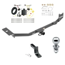 Trailer Tow Hitch For 13-19 Nissan Sentra S, SL, and SV Models Complete Package w/ Wiring Draw Bar and 2" Ball