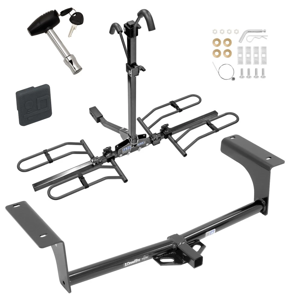 Trailer Tow Hitch For 14-21 Mazda 6 Platform Style 2 Bike Rack w/ Hitch Lock and Cover