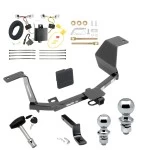 Trailer Tow Hitch For 14-19 Nissan Versa Note All Models Deluxe Package Wiring 2" and 1-7/8" Ball and Lock