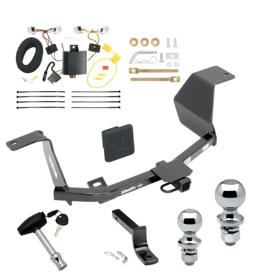 Trailer Tow Hitch For 14-19 Nissan Versa Note All Models Deluxe Package Wiring 2" and 1-7/8" Ball and Lock
