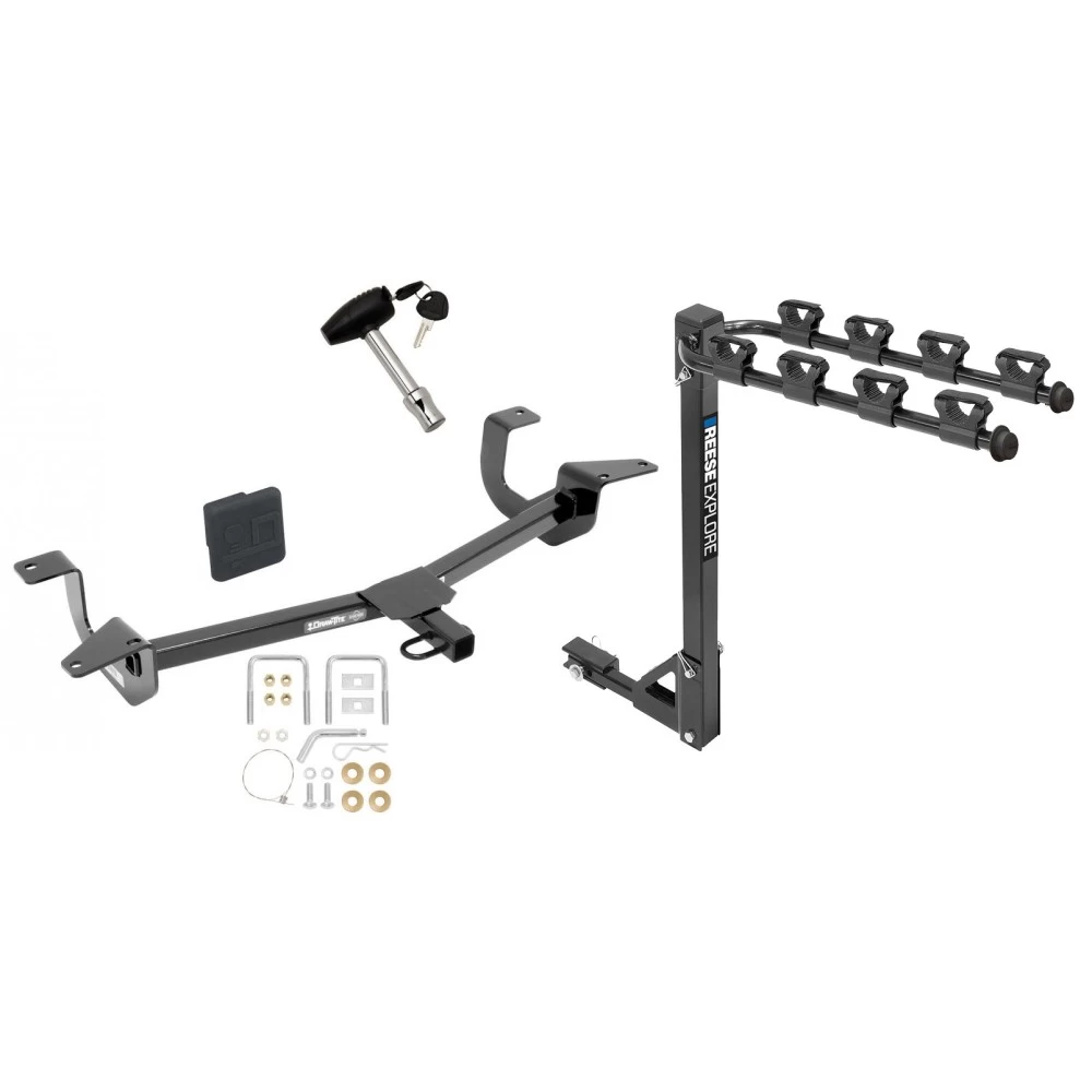 Custom Fit Trailer Hitch4 Bike Carrier Security Lock Pin Rubber Hitch Plug Cover Installation Hardware Installation Instructions 24910 1393100G 580407 2211 Draw-Tite Trailer Tow Hitch 4 Bike Rack 14-19 Fiesta 4 Dr. Sedan tilt away adult or child arms fo Trailer Tow Hitch w/ 4 Bike Rack For 14-19 Ford Fiesta 4 Dr. Sedan tilt away adult or child arms fold down carrier w/ Lock and Cover