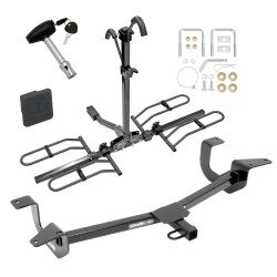 Trailer Tow Hitch For 14-16 Ford Fiesta Sedan Platform Style 2 Bike Rack w/ Hitch Lock and Cover