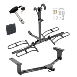 Trailer Tow Hitch For 14-18 Mazda 3 Sedan Platform Style 2 Bike Rack w/ Hitch Lock and Cover