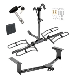 Trailer Tow Hitch For 14-18 Mazda 3 Sedan Platform Style 2 Bike Rack w/ Hitch Lock and Cover