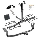 Trailer Tow Hitch For 03-19 Toyota Corolla Sedan Platform Style 2 Bike Rack w/ Hitch Lock and Cover