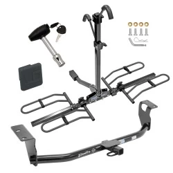 Trailer Tow Hitch For 03-19 Toyota Corolla Sedan Platform Style 2 Bike Rack w/ Hitch Lock and Cover