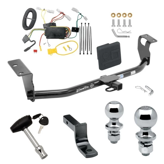 Trailer Tow Hitch For 14-19 Toyota Corolla Sedan Deluxe Package Wiring 2" and 1-7/8" Ball and Lock
