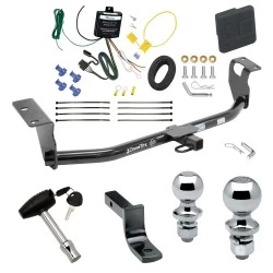 Trailer Tow Hitch For 2008 Toyota Corolla Deluxe Package Wiring 2" and 1-7/8" Ball and Lock
