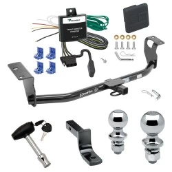 Trailer Tow Hitch For 03-13 Toyota Corolla Sedan Deluxe Package Wiring 2" and 1-7/8" Ball and Lock