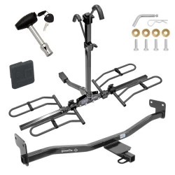 Trailer Tow Hitch For 14-19 KIA Soul Platform Style 2 Bike Rack w/ Hitch Lock and Cover