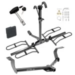 Trailer Tow Hitch For 15-20 Honda Fit Platform Style 2 Bike Rack w/ Hitch Lock and Cover