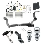 Trailer Tow Hitch For 15-20 Honda Fit All Models Deluxe Package Wiring 2" and 1-7/8" Ball and Lock