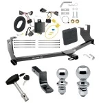Trailer Tow Hitch For 14-19 Volkswagen Beetle Deluxe Package Wiring 2" and 1-7/8" Ball and Lock