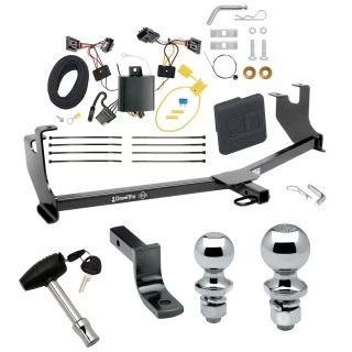 Trailer Tow Hitch For 14-19 Volkswagen Beetle Deluxe Package Wiring 2" and 1-7/8" Ball and Lock