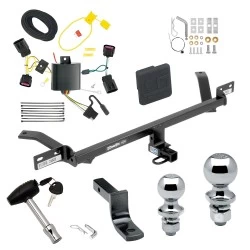 Trailer Tow Hitch For 16-17 Volkswagen GTI All Models Deluxe Package Wiring 2" and 1-7/8" Ball and Lock