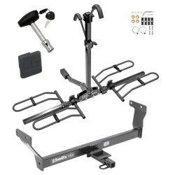 Trailer Tow Hitch For 14-24 INFINITI Q50 Platform Style 2 Bike Rack w/ Hitch Lock and Cover