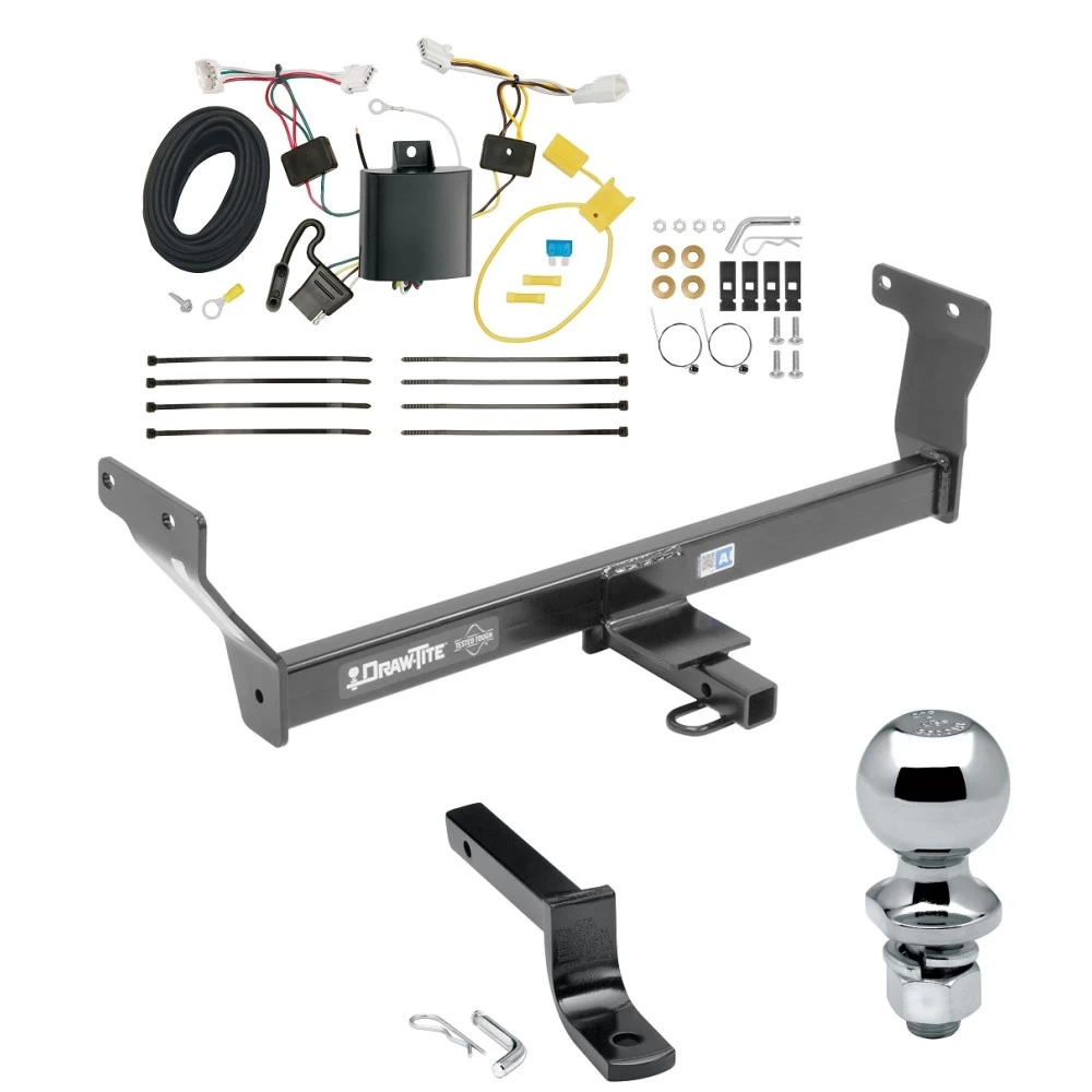 Trailer Tow Hitch For 14-24 INFINITI Q50 Complete Package w/ Wiring Draw Bar and 2" Ball