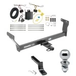 Trailer Tow Hitch For 14-24 INFINITI Q50 Complete Package w/ Wiring Draw Bar and 2" Ball