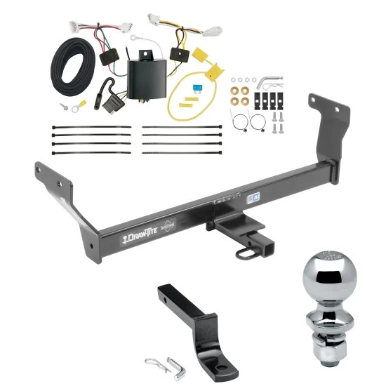 Trailer Tow Hitch For 14-24 INFINITI Q50 Complete Package w/ Wiring Draw Bar and 2" Ball