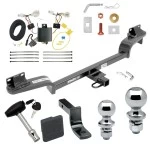 Custom Fit Trailer Hitch Draw-Bar w/ Pin/Clip Wiring Harness (Plug & Play)1-7/8" and 2" Chrome Ball Security Lock Pin Rubber Hitch Plug Cover Installation Hardware Installation Instructions 249330 118718 63820 63810 580407 2211 Draw-Tite Tr Trailer Tow Hitch For 16-21 Mazda CX-3 Deluxe Package Wiring 2" and 1-7/8" Ball and Lock