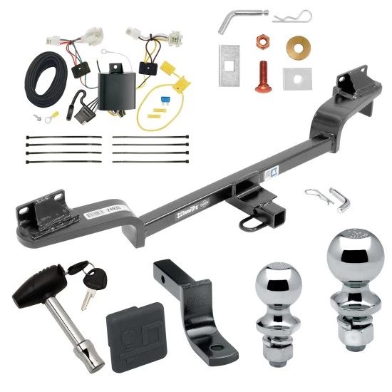 Custom Fit Trailer Hitch Draw-Bar w/ Pin/Clip Wiring Harness (Plug & Play)1-7/8" and 2" Chrome Ball Security Lock Pin Rubber Hitch Plug Cover Installation Hardware Installation Instructions 249330 118718 63820 63810 580407 2211 Draw-Tite Tr Trailer Tow Hitch For 16-21 Mazda CX-3 Deluxe Package Wiring 2" and 1-7/8" Ball and Lock