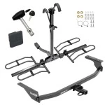 Trailer Tow Hitch For 17-20 Hyundai Elantra Sedan Except Sport Platform Style 2 Bike Rack w/ Hitch Lock and Cover