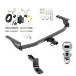 Trailer Tow Hitch For 17-20 Hyundai Elantra Sedan Complete Package w/ Wiring Draw Bar and 2" Ball