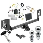 Trailer Tow Hitch For 15-20 Acura TLX All Models Deluxe Package Wiring 2" and 1-7/8" Ball and Lock