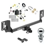 Trailer Tow Hitch For 15-20 Acura TLX All Models Complete Package w/ Wiring Draw Bar and 2" Ball