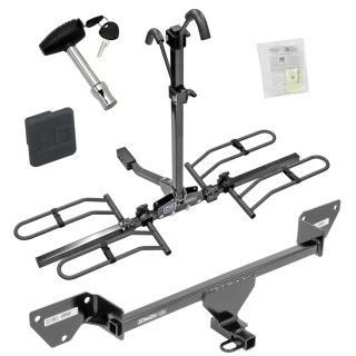 Trailer Tow Hitch For 17-19 Chevy Cruze Sedan 2016 New Body Style Platform Style 2 Bike Rack w/ Hitch Lock and Cover