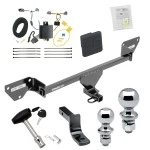 Trailer Tow Hitch For 16-19 Chevy Cruze (New Body Style, Sedan ONLY) Deluxe Package Wiring 2" and 1-7/8" Ball and Lock
