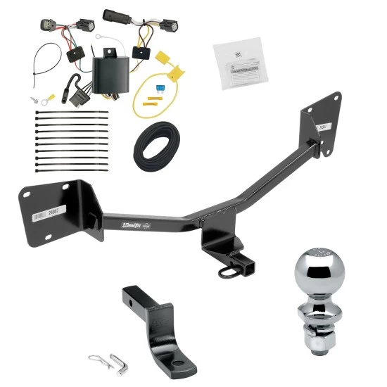 Trailer Tow Hitch For 16-19 Chevrolet Volt All Models Complete Package w/ Wiring Draw Bar and 2" Ball