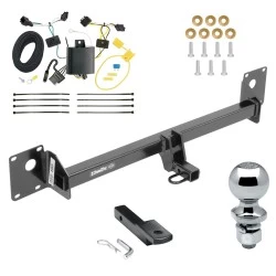 Trailer Tow Hitch For 16-19 Volkswagen Golf SportWagen 17-17 Golf Alltrack Complete Package w/ Wiring Draw Bar and 2" Ball