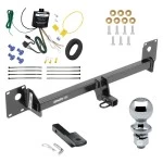 Trailer Tow Hitch For 15-15 Volkswagen Golf SportWagen 18-19 Golf Alltrack Complete Package w/ Wiring Draw Bar and 2" Ball