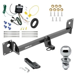 Trailer Tow Hitch For 15-15 Volkswagen Golf SportWagen 18-19 Golf Alltrack Complete Package w/ Wiring Draw Bar and 2" Ball