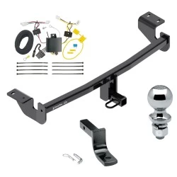Trailer Tow Hitch For 16-16 Scion iM 17-18 Toyota Corolla iM Complete Package w/ Wiring Draw Bar and 2" Ball