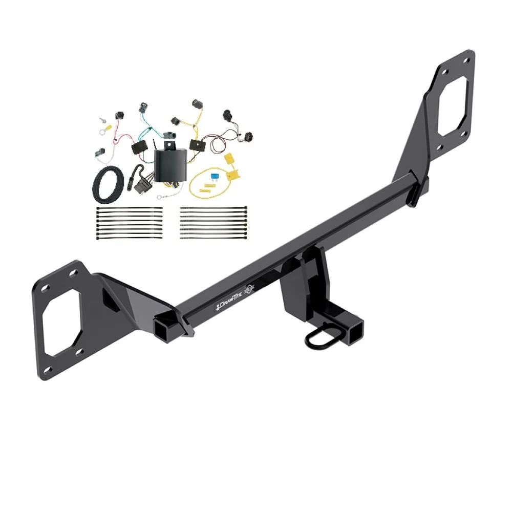 Trailer Hitch Tow Receiver w/ Wiring Harness Kit For 16-21 Honda Civic Sedan - exc center exhaust