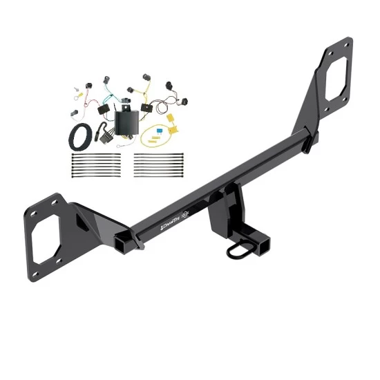 Trailer Hitch Tow Receiver w/ Wiring Harness Kit For 16-21 Honda Civic Sedan - exc center exhaust