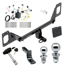 Trailer Tow Hitch For 16-21 Honda Civic Sedan - exc center exhaust Deluxe Package Wiring 2" and 1-7/8" Ball and Lock