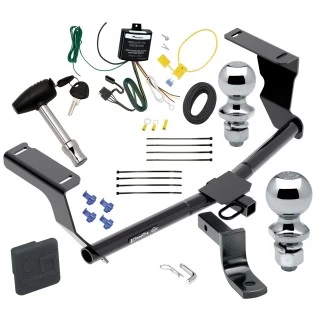 Trailer Tow Hitch For 08-11 Subaru Impreza 14-15 XV Crosstrek Deluxe Package Wiring 2" and 1-7/8" Ball and Lock