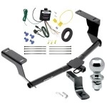Trailer Tow Hitch For 08-11 Subaru Impreza 5 Dr. Wagon Except WRX STi and Quad Exhaust Outlets Complete Package w/ Wiring Draw Bar and 2" Ball