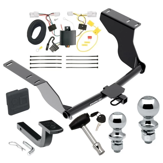 Trailer Tow Hitch For 15-16 Subaru Impreza 4 Dr. Sedan Deluxe Package Wiring 2" and 1-7/8" Ball and Lock