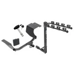 Trailer Tow Hitch w/ 4 Bike Rack For 11-19 Ford Fiesta Hatchback tilt away adult or child arms fold down carrier w/ Lock and Cover