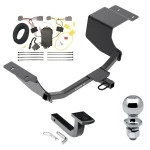 Trailer Tow Hitch For 11-19 Ford Fiesta Hatchback Complete Package w/ Wiring Draw Bar and 2" Ball