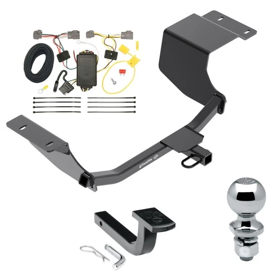 Trailer Tow Hitch For 11-19 Ford Fiesta Hatchback Complete Package w/ Wiring Draw Bar and 2" Ball