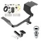 Trailer Tow Hitch For 11-19 Ford Fiesta Hatchback Complete Package w/ Wiring Draw Bar and 2" Ball